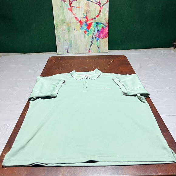 Columbia Other - Columbia PFG Mens XL Polo Shirt Sage Green Omni-Shade Short Sleeve Fishing Top
